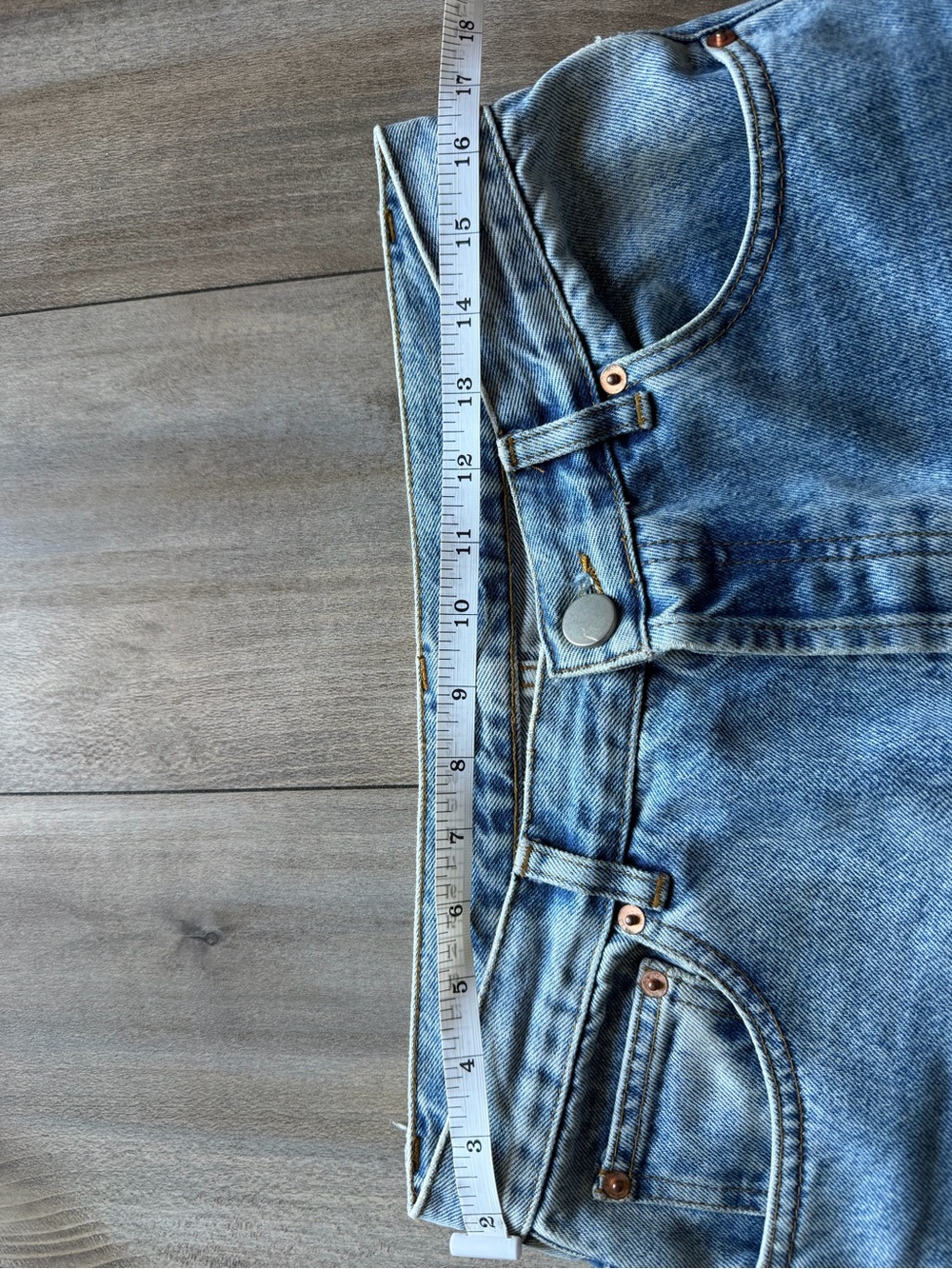 ASOS Light Blue Straight-Leg Jeans with Fringe Hem - Picture 4 of 9